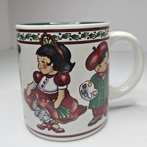 Vtg KIC Korea Children Around The World Christmas Collectible Teacher Coffee Mug